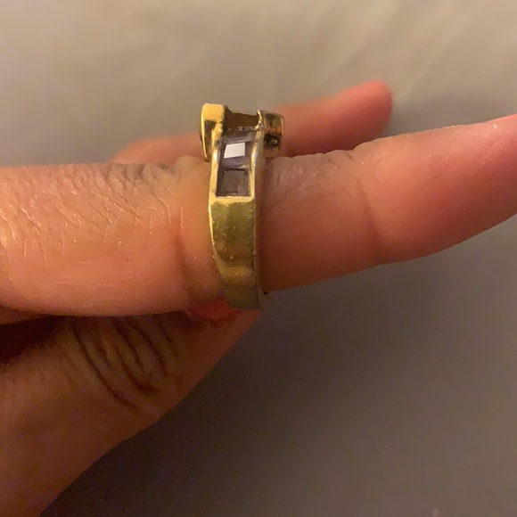Retro citrine/alexandrite ring - Picture 2 of 13